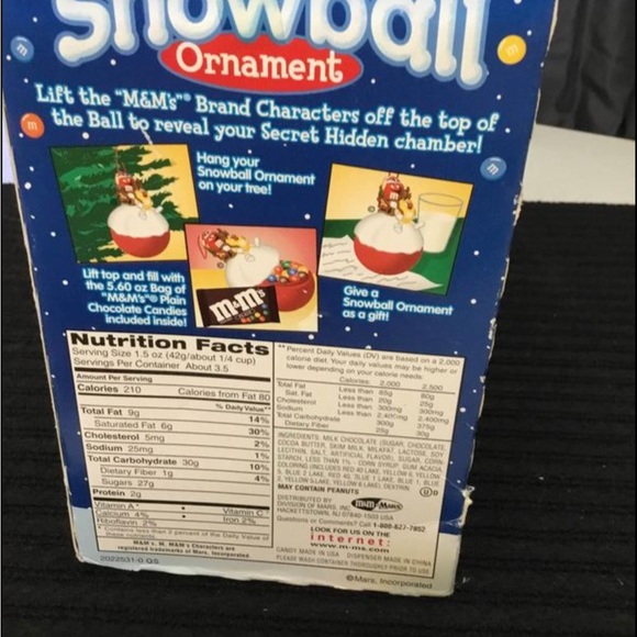 M&M snowball ornament for Christmas - Picture 3 of 3